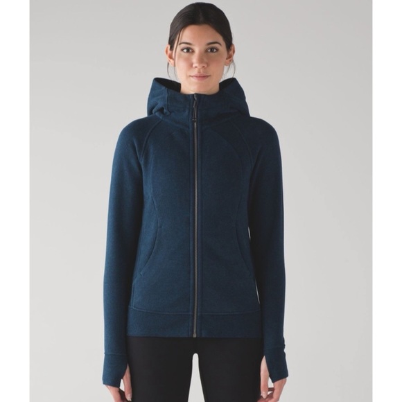 lululemon athletica Jackets & Blazers - Lululemon Scuba Hoodie Jacket Athletic Sweatshirt Heathered Nocturnal Teal 12